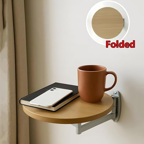 Table d'appoint pliante ronde murale pour optimiser les petits espaces - 6