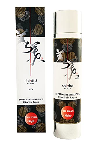 Crema noche estimulante shidto para el cuidado facial diario del hombre activo envase de 50 ml