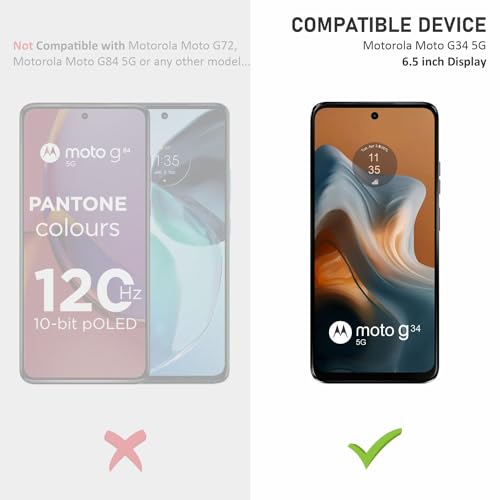 Image of SupCares Tempered Glass for Motorola Moto G34 (6.5 Inch) With Installation Kit | Military-Grade Gorilla Screen Protector | Edge to Edge Coverage | Black