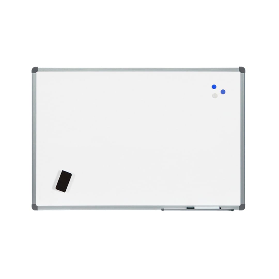 Rocada | Pizarra Blanca Magnética 200 x 120 cm - Marco de Aluminio - Pizarra de Pared Grande - Borrado en Seco - Para Oficina y Aula