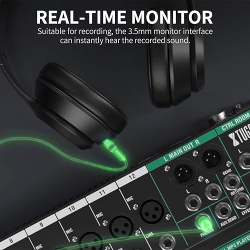 Interface audio XTUGA CT60 table de mixage 6 canaux XLR pour studio - 5