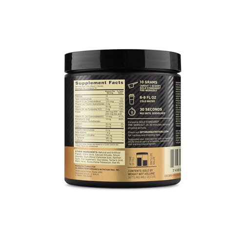 Optimum Nutrition Gold Standard Pre-Workout Powder, Fruit Punch, 10.6 Oz | Pre-Workout Powder with Caffeine, Creatine Monohydrate & Beta-Alanine for Energy, Focus, Recovery & Performance, Easy Mixing - image 8