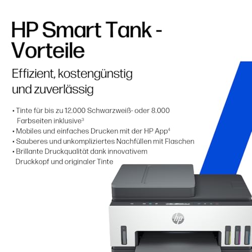 HP Smart Tank 7305 3-in-1 Multifunktionsdrucker (WLAN; Duplex; ADF) – 3 Jahre Tinte inklusive, 3 Jahre Garantie, großer Tintentank, hohe Reichweite, Drucken in hoher Qualität