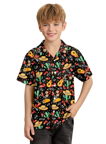 Image of BesserBay Unisex Kids 4th of July Shirt Girls Boys Patriotic Button Down Shirt American Flag Top 4-14 Years