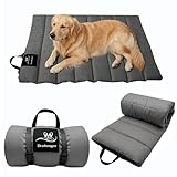 Dratenger Hundedecke für unterwegs wasserdicht,rutschfeste Hundematte 110×68 cm, waschbar Hundebett,Outdoor, Reise & Auto Kofferraum Komfortkissen für Hunde & Katzen(Grau)
