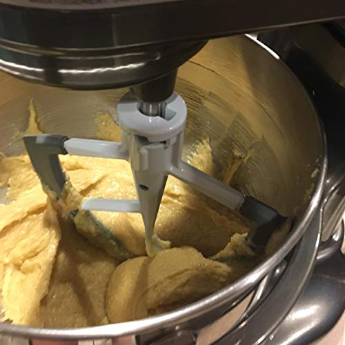 Flex Edge Beater for Kitchen Aid Mixer 6 Quart Bowl-Lift Stand Mixer Bowls, Flat Beater Blade with Flexible Silicone Edges Bowl Scraper