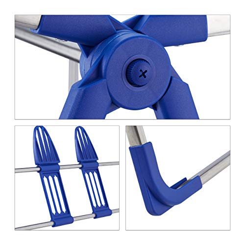 Relaxdays Stendibiancheria Pieghevole, con Ali