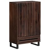 vidaXL Aparador Alto Madera Maciza de Mango marrón 60x34x100 cm, aparador Alto, Armario Auxiliar, aparador de almacenaje, aparadores Altos