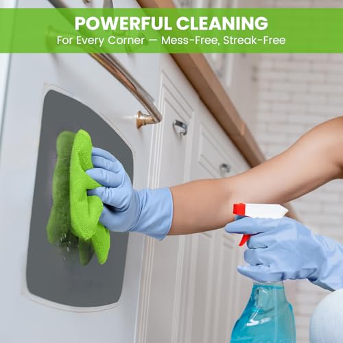 Image of SIFANGKE Microfiber Cleaning Cloth, 12 Pack Limegreen Cleaning Rags for Housekeeping, Reusable Microfiber Towels for Car, Kitchen, Bathroom and Household Cleaning Supplies, 11.8 inchX11.8 inch