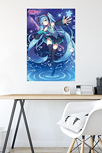 Hatsune Miku - Stars Wall Poster, 34L" x 22.4W", Unframed Version