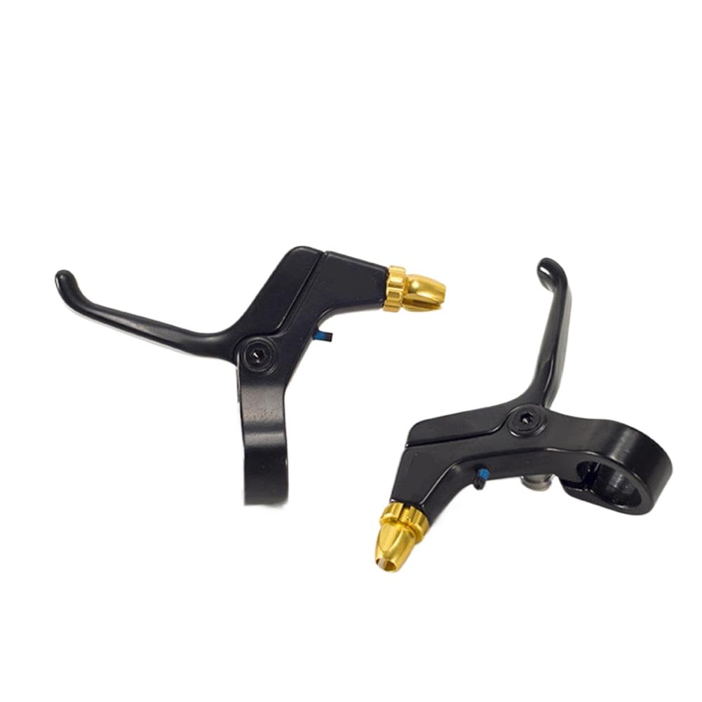 Zkrgzbbnr Gold 2 Finger Brake Levers Compatible With Mountain Bicycle Kid Bike Mtb Mechanical Disc Brakes Linear-Pull Brakes(Gold)