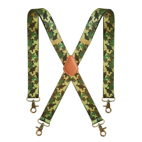 SupSuspen Men Suspenders with Snap Swivel Hooks Navy Blue Solid Color Adjustable