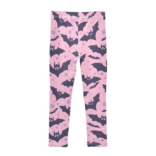 Cute Bats Halloween Girls Leggings Soft Stretch Workout Yoga Dance Pants for Kids Casual Tights2
