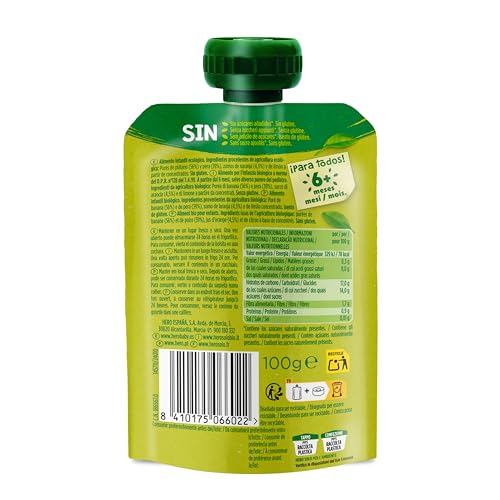Miniatura 4 de Hero Solo Bio Bolsitas Plátano Pera y Naranja Desde 6 Meses, 18 x 100 g