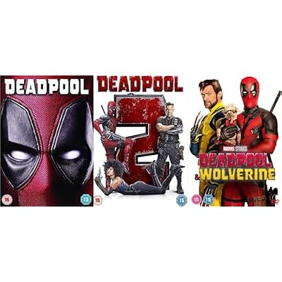 Deadpool 3 Film Collection DVD - Deadpool / Deadpool 2 / Deadpool & Wolverine DVD - Marvel's Deadpool 3 Film Collection DVD