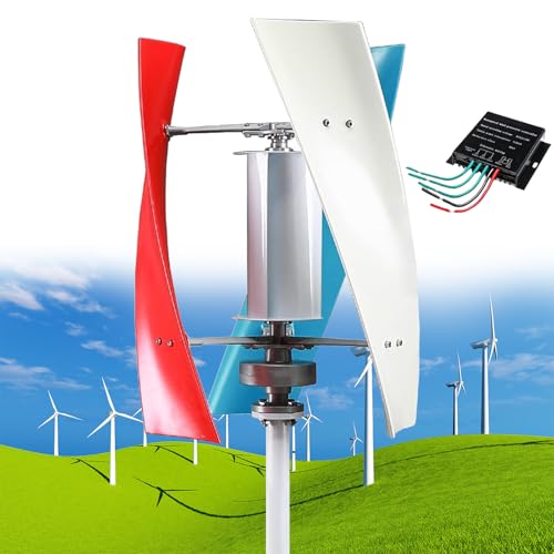 Fablestoryem Wind Turbines, 14000W Vertical Wind Turbine No Noise, Magnetic Levitation Wind Turbine 12V 24V 48V 110V 220V, Easy to Install and Repair, for Home RVs Boats,Color-48V