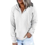 OtoñO Y El Invierno De Las Mujeres Inicio Textura Twist Pullover Casual Sudadera con Capucha De Color SóLido