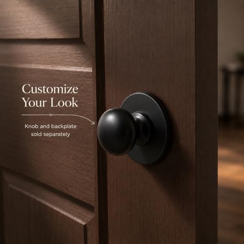 Image of trust4care 8-Pack Matte Black 1.5 inch Bifold Closet Door Cabinet Knobs Pulls