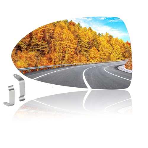 VISMIRROR Car Left Side Rearview Heated Mirror Glass with Backing Plate for Opel Corsa D 2006-2014 for Opel Corsa E 2014-2019 1426558 Car Replacement Black