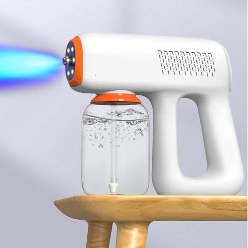 Yosoo Health Gear Pulverizador Portátil Manual Inalámbrico con Luz Azul, Máquina de Niebla Recargable 1200mAh, Blanco miniatura 5