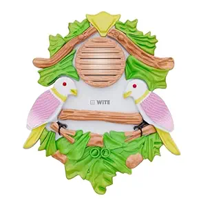 WiTE The Right Choice Plastic Birds Wired Door Bell, Multi-coloured