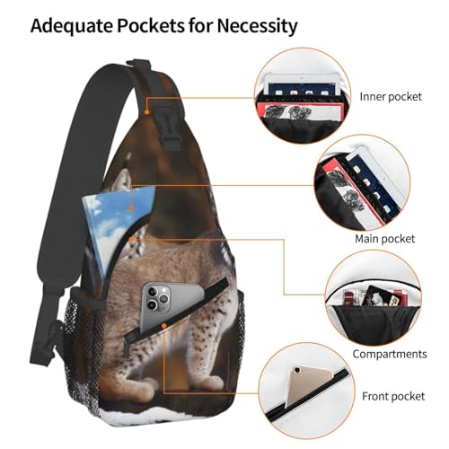 Bolso cruzado masculino tipo bandolera mochila para senderismo miniatura 4