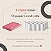 Zeppoli Classic Kitchen Towels - 6 Pack 100% Natural Cotton Towel Set, Reusable Wash Cloths, Absorbent Dish Towels, Machine Washable Hand Towels, Kitchen Essentials, 20� x 28� - Red VAR