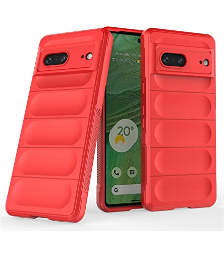 Image of Amazon Brand - Solimo Back Case Cover for Google Pixel 7 5G | Compatible for Google Pixel 7 5G Back Case Cover | Liquid Silicon Magic Case for Google Pixel 7 5G with Camera Protection | Red