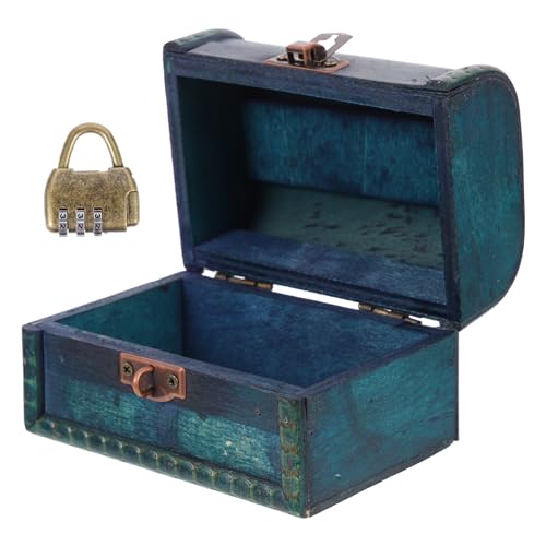 LRXIYODE Coffret à Bijoux En Bois Vintage Avec Verrouillage à Code Boîte De Rangement Décorative Pour Colliers Et Boucles D'oreilles Coffre à Trésor Rétro Organisateur De Bijoux 1 Pièce Style Unique