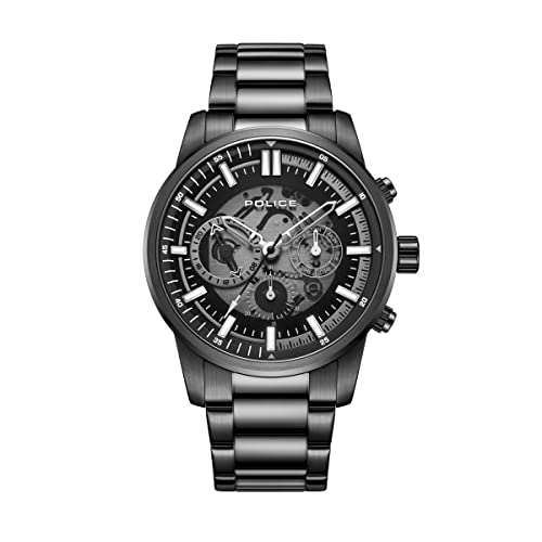 Image of Police Quartz Multifunction Black DIAL Stainless Steel Strap Watch for Men-PLPEWJK2227003SW