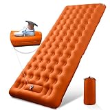 MEETPEAK Sleeping Pad for Camping – 5 inch Extra Thick Inflatable Sleeping Mat Built-in Pump, Compac