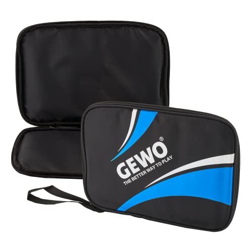 GEWO Single Case Master, Robust Table Tennis Bat Cover for One Racket, Nylon Table Tennis Bag with Padded Racket Compartment