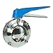 Dixon Sanitary B5115 Butterfly Valve, 304 Stainless Steel - 3" Clamp Ends w/Silicone Seat