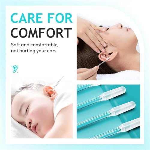 48Pc Sticky Ear Cleaning Stick for Adults Large,Japanese Reusable Sticky Ear Cleaner Picks, Gentle Soft Ear Care Cleaning Sticks with Dust Cover - 3