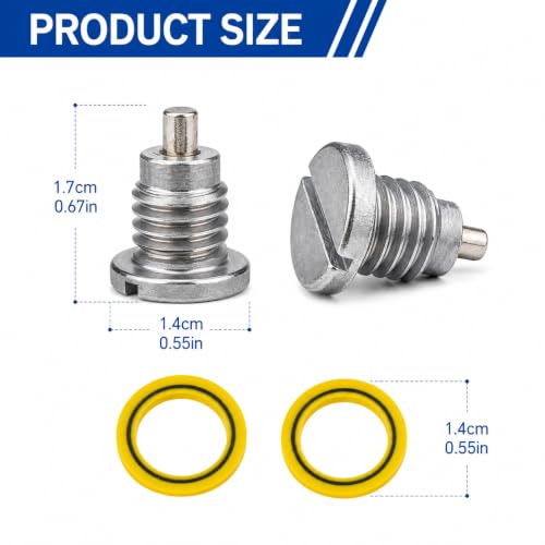 Image of 2 PCS 8M0058389 Magnetic Drain Screw for MerCruiser & Mercury Marine
