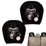 Generisch Fundas para reposacabezas de coche, juego de 2 unidades, seda artificial, bonitas caricaturas para reposacabezas de coche, funda protectora, accesorios para sedán, SUV, carro, camión