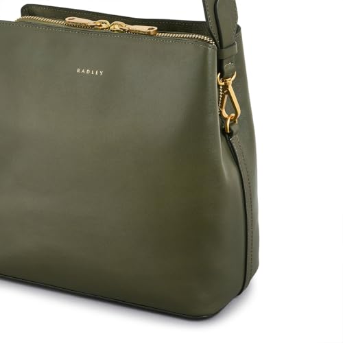radley london dukes place women39s medium leather multi-compartment crossbody bag dark olive