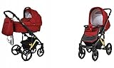 PRATIQUE: La poussette pour bébé est livrée avec un ensemble d'accessoires utiles. La barrière, et le repose-pieds de la poussette sont recouverts de cuir artificiel - c'est un matériau résistant à l'abrasion.Le est équipé d'un coussin pour les pieds, d'une poignée ergonomique et d'un insert pour bébé.