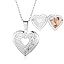 05 Heart Locket Text(Silver)+ Chain 1122