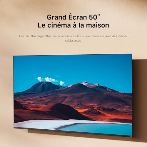 XIAOMI TV F 50, 127 cm (50 Pouces), 4K UHD, Smart TV, Fire TV, Contrôle Vocal Alexa, HDR10, MEMC, 60Hz avec 120Hz Game Boost Mode, 2Go+32Go, Compatible avec AirPlay