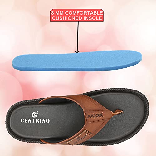 Image of Centrino Men's Flip-Flop Slippers | Luxurious Comfort for Every Step | Slip-On Ease, Stylish Design | Perfect for Beach Days, Poolside Lounging, and Casual Wear (8201)