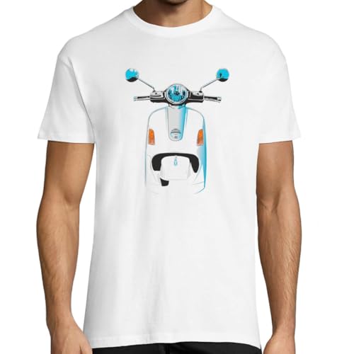 KMF T-SHIRT - Camiseta Moto Vintage Holiday (XXL, Blanco)