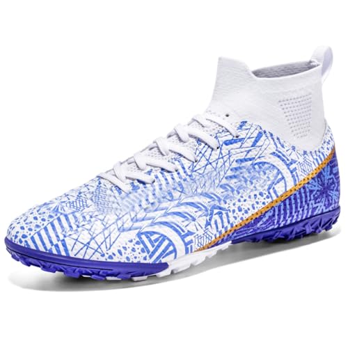 WOWEI Botas de Fútbol Hombre Profesionales Zapatillas de Fútbol Spike Aire Libre Atletismo Atletismo Hombre Niños Zapatos de Fútbol Tacos Calzado Fútbol Deporte (Fuss-22, 44EU)