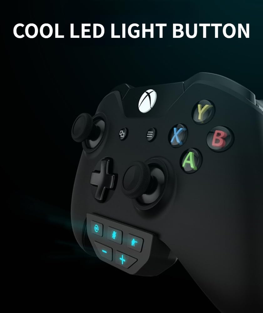 Xbox Headset Adapter Cool Led Light Multi-Function Enhanced Ease Conversion Xbox Controller Adapter Clear Comfortable Durable Xbox One Controller Pc Adapter For On Xbox One (Black)