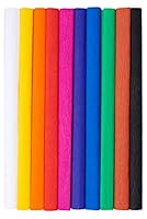 Krepppapier 50x200 cm Crepepapier für Handwerke, Kräuselpapier zur Dekoration, Schulpapier, Rollenpapier Elastizität, nicht abfärbende Farben, klassischen Farbmix 10er Pack
