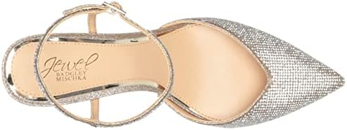 Jewel Badgley Mischka Georgina Pointed Toe Mid Heel Gold Glitter | Image 4