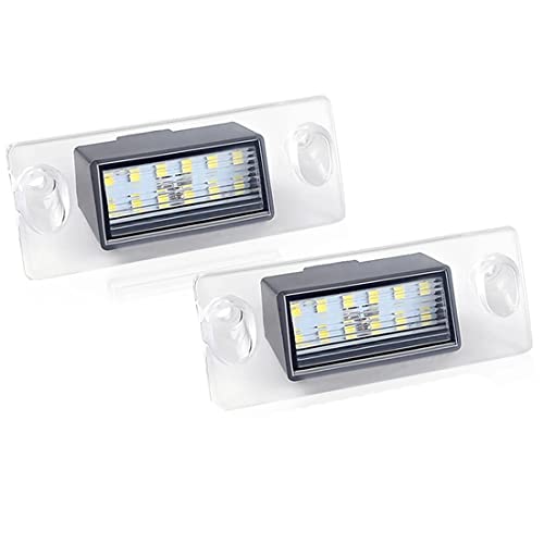 VIGORFLYRUN PARTS LTD 2PCS Luces de Placa de Matrícula Leds Lámparas Traseras Coche para A4 B5 A3 8L S5 S3 S4, Universal 12V Xenón Blanco 6000K 24 LED 3528 SMD