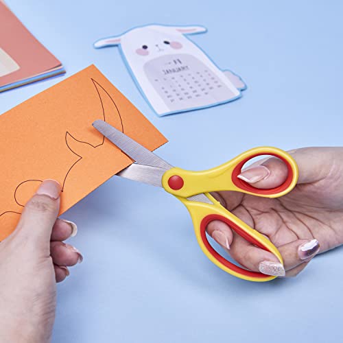 Gaifongre Kids Scissors 5.5" Blunt Safety Scissors For Children Toddler Scissors 3 Pack, Right Handed #TOP3