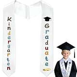 Lxzyu Kindergarten Preschool Graduation Stole, Unisex Kindergarten Preschool Graduation Sash Class of 2026 Graduation Gift for kids Pre k Graduation Gifts, White