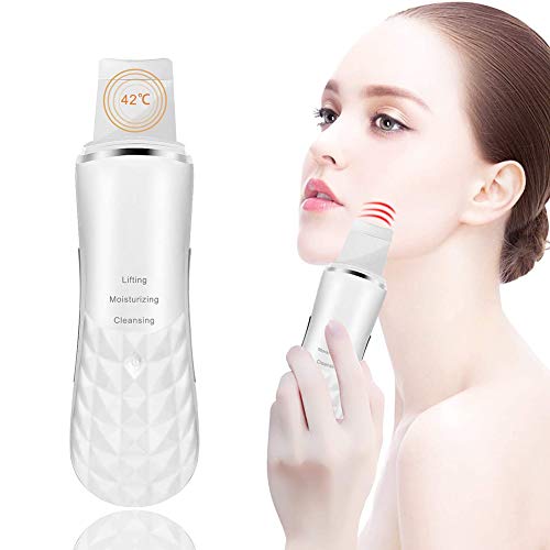 Preisvergleich Produktbild LTLGHY Skin Scrubber Ultraschallpeelinggerät Mit Heizfunktion, 4-In-1 Ultraschall Mitesserentferner Porenreiniger Mit EMS Massage, Gesicht Scrubber Für Haut Tiefenreinigung